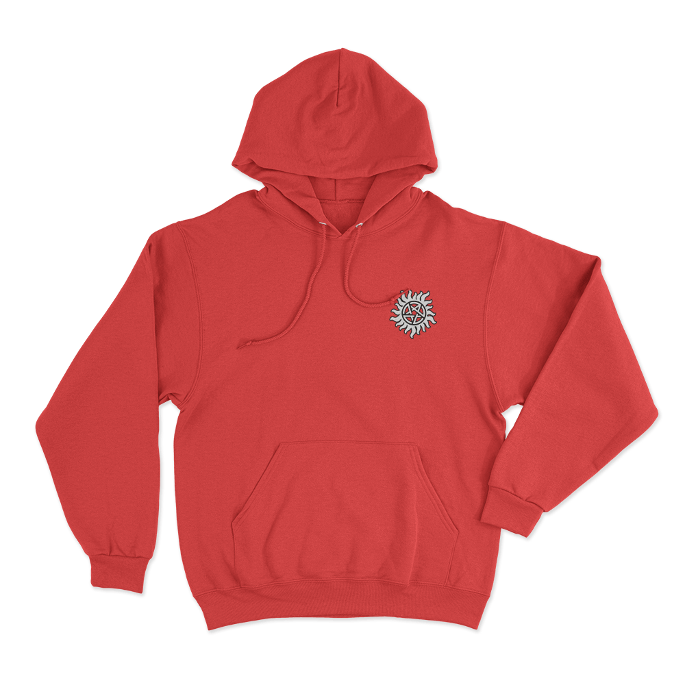 Supernatural Anti Possession Symbol Unisex Hoodie Red Supernatural Anti Possession Symbol Unisex Hoodie Red