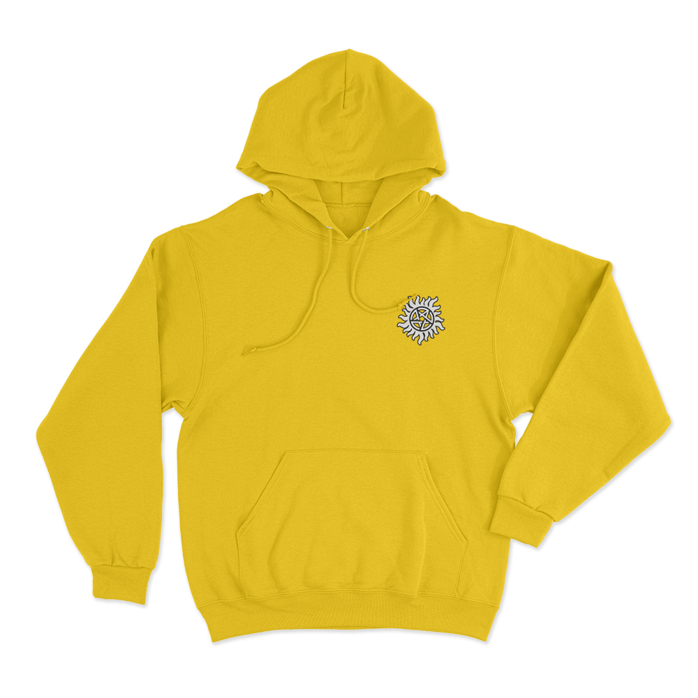 Supernatural Anti Possession Symbol Unisex Hoodie Yellow Supernatural Anti Possession Symbol Unisex Hoodie Yellow