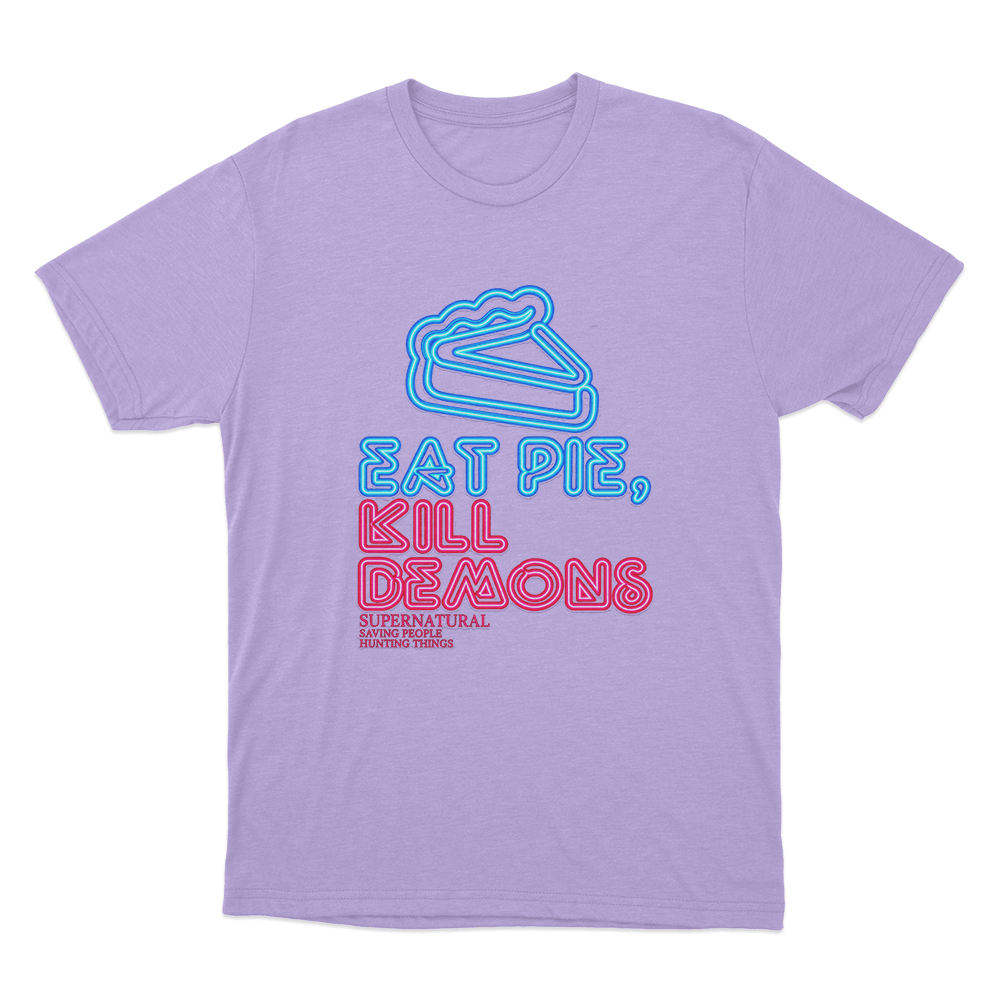 Supernatural Eat Pie Kill Demons Unisex T Shirt Purple Supernatural Eat Pie Kill Demons Unisex T Shirt Purple